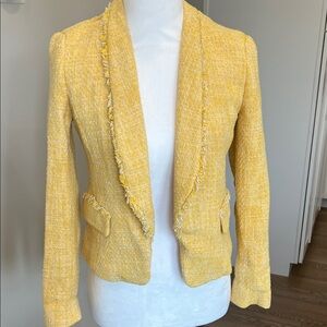 🔥🔥🎁 ZARA Yellow Tweed Women's Blazer